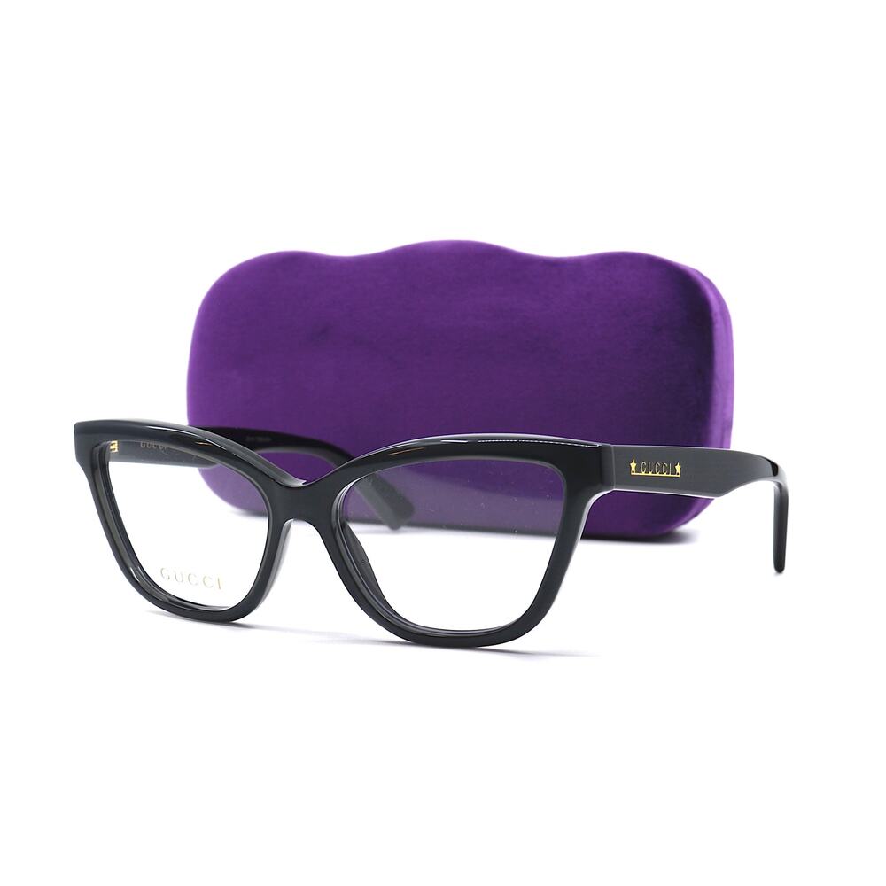 Gucci GG1589O 001 Black Eyeglasses Frames 55-16-145 Authentic New Italy - Picture 13 of 16